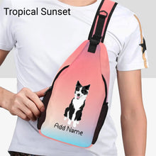 Load image into Gallery viewer, Personalized Border Collie Love Unisex Sling Bag Backpack-Accessories-Border Collie-Unisex Sling Bag Backpack-Tropical Sunset-One Size-19