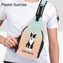 Load image into Gallery viewer, Personalized Border Collie Love Unisex Sling Bag Backpack-Accessories-Border Collie-Unisex Sling Bag Backpack-Pastel Sunrise-One Size-21