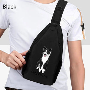 Personalized Border Collie Love Unisex Sling Bag Backpack-Accessories-Border Collie-Unisex Sling Bag Backpack-Black-One Size-2