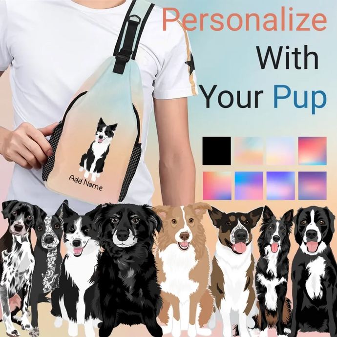 Border Collie sling-bag-multi