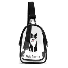 Load image into Gallery viewer, Personalized Border Collie Love Unisex Transparent Sling Bag-Accessories-Border Collie-Unisex Transparent Sling Bag-Transparent-One Size-2