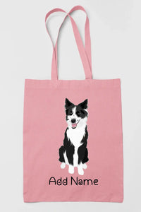 Personalized Border Collie Love Zippered Tote Bag-Accessories-Accessories, Bags, Border Collie, Dog Mom Gifts, Personalized-Zippered Tote Bag-Light Pink-Classic-11