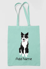 Load image into Gallery viewer, Personalized Border Collie Love Zippered Tote Bag-Accessories-Accessories, Bags, Border Collie, Dog Mom Gifts, Personalized-Zippered Tote Bag-Lime Green-Classic-12