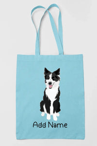 Personalized Border Collie Love Zippered Tote Bag-Accessories-Accessories, Bags, Border Collie, Dog Mom Gifts, Personalized-Zippered Tote Bag-Sky Blue-Classic-13