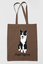 Load image into Gallery viewer, Personalized Border Collie Love Zippered Tote Bag-Accessories-Accessories, Bags, Border Collie, Dog Mom Gifts, Personalized-Zippered Tote Bag-Earthen Brown-Classic-15