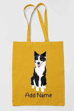 Load image into Gallery viewer, Personalized Border Collie Love Zippered Tote Bag-Accessories-Accessories, Bags, Border Collie, Dog Mom Gifts, Personalized-Zippered Tote Bag-Mustard-Classic-17