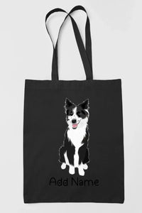 Personalized Border Collie Love Zippered Tote Bag-Accessories-Accessories, Bags, Border Collie, Dog Mom Gifts, Personalized-Zippered Tote Bag-Black-Classic-19