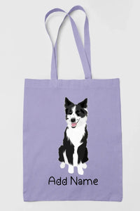 Personalized Border Collie Love Zippered Tote Bag-Accessories-Accessories, Bags, Border Collie, Dog Mom Gifts, Personalized-Zippered Tote Bag-Pastel Purple-Classic-2