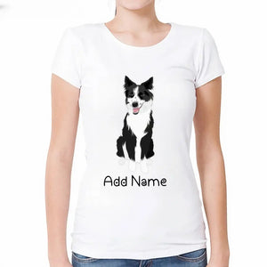 Personalized Border Collie Mom T Shirt for Women-Customizer-Apparel, Border Collie, Dog Mom Gifts, Personalized, Shirt, T Shirt-Modal T-Shirts-White-Small-2