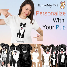 Load image into Gallery viewer, Personalized Border Collie Mom T Shirt for Women-Customizer-Apparel, Border Collie, Dog Mom Gifts, Personalized, Shirt, T Shirt-1