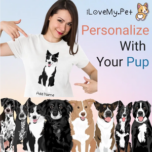 Personalized Border Collie Mom T Shirt for Women-Customizer-Apparel, Border Collie, Dog Mom Gifts, Personalized, Shirt, T Shirt-1