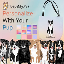 Load image into Gallery viewer, Personalized Border Collie Small Tote Bag-Accessories-Accessories, Bags, Border Collie, Dog Mom Gifts, Personalized-Small Tote Bag-Your Design-One Size-1