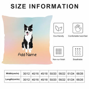 Personalized Border Collie Soft Plush Pillowcase-Home Decor-Border Collie, Dog Dad Gifts, Dog Mom Gifts, Home Decor, Personalized, Pillows-4