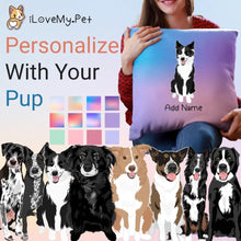 Load image into Gallery viewer, Personalized Border Collie Soft Plush Pillowcase-Home Decor-Border Collie, Dog Dad Gifts, Dog Mom Gifts, Home Decor, Personalized, Pillows-1