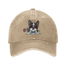 Load image into Gallery viewer, Personalized Boston Terrier Baseball Cap - Romeo Boston Terrier Design - Match Your Dog's Coat Color-Hats &amp; Caps-Accessories,Baseball Caps,Dog Mom Gifts-1