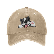 Load image into Gallery viewer, Personalized Boston Terrier Baseball Cap - Waving Boston Terrier Design - Match Your Dog's Coat Color-Hats &amp; Caps-Red-Natural-One Size-1