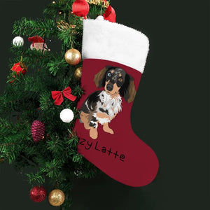 Personalized Boston Terrier Large Christmas Stocking-Christmas Ornament-Boston Terrier, Christmas, Home Decor, Personalized-Large Christmas Stocking-Christmas Red-One Size-6
