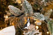 Load image into Gallery viewer, Personalized Boston Terrier Love Christmas Tree Ornaments-Christmas Ornament-Boston Terrier, Christmas, Personalized-Christmas Tree Ornaments-Transparent-3.5&quot; or 8.9 cm-3