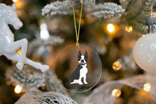 Load image into Gallery viewer, Personalized Boston Terrier Love Christmas Tree Ornaments-Christmas Ornament-Boston Terrier, Christmas, Personalized-Christmas Tree Ornaments-Transparent-3.5&quot; or 8.9 cm-4