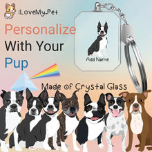 Load image into Gallery viewer, Boston-terrier crystal-keychain-multi