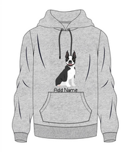 Load image into Gallery viewer, Personalized Boston Terrier Love Men&#39;s Warm Hoodie Sweatshirt-Apparel-Apparel, Boston Terrier, Dog Dad Gifts, Hoodie, Personalized, Sweatshirt-Men&#39;s Warm Hoodie Sweatshirt-Gray-S-10