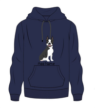 Load image into Gallery viewer, Personalized Boston Terrier Love Men&#39;s Warm Hoodie Sweatshirt-Apparel-Apparel, Boston Terrier, Dog Dad Gifts, Hoodie, Personalized, Sweatshirt-Men&#39;s Warm Hoodie Sweatshirt-Navy Blue-S-2