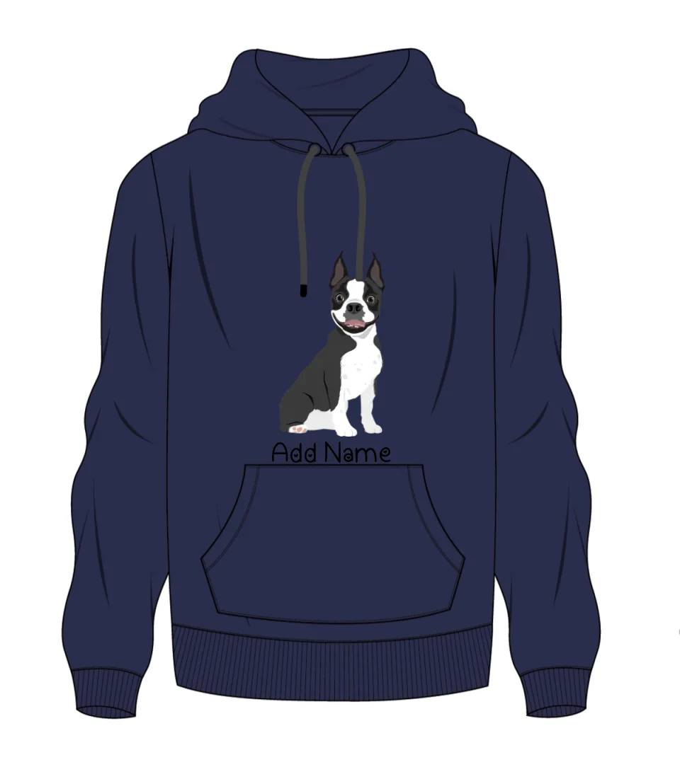 Personalized Boston Terrier Love Men's Warm Hoodie Sweatshirt-Apparel-Apparel, Boston Terrier, Dog Dad Gifts, Hoodie, Personalized, Sweatshirt-Men's Warm Hoodie Sweatshirt-Navy Blue-S-2