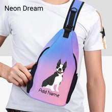 Load image into Gallery viewer, Personalized Boston Terrier Love Unisex Sling Bag Backpack-Accessories-Boston Terrier-Unisex Sling Bag Backpack-Neon Dream-One Size-17