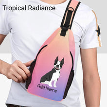 Load image into Gallery viewer, Personalized Boston Terrier Love Unisex Sling Bag Backpack-Accessories-Boston Terrier-Unisex Sling Bag Backpack-Tropical Radiance-One Size-18