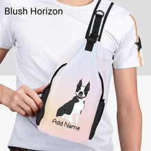 Load image into Gallery viewer, Personalized Boston Terrier Love Unisex Sling Bag Backpack-Accessories-Boston Terrier-Unisex Sling Bag Backpack-Blush Horizon-One Size-20