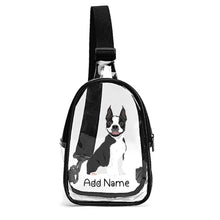 Load image into Gallery viewer, Personalized Boston Terrier Love Unisex Transparent Sling Bag-Accessories-Boston Terrier-Unisex Transparent Sling Bag-Transparent-One Size-2