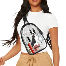 Load image into Gallery viewer, Personalized Boston Terrier Love Unisex Transparent Sling Bag-Accessories-Boston Terrier-Unisex Transparent Sling Bag-Transparent-One Size-3