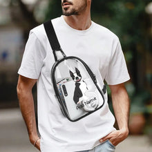 Load image into Gallery viewer, Personalized Boston Terrier Love Unisex Transparent Sling Bag-Accessories-Boston Terrier-Unisex Transparent Sling Bag-Transparent-One Size-4