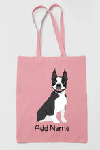 Load image into Gallery viewer, Personalized Boston Terrier Love Zippered Tote Bag-Accessories-Accessories, Bags, Boston Terrier, Dog Mom Gifts, Personalized-11