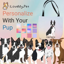 Load image into Gallery viewer, Personalized Boston Terrier Small Tote Bag-Accessories-Accessories, Bags, Boston Terrier, Dog Mom Gifts, Personalized-Small Tote Bag-Your Design-One Size-1