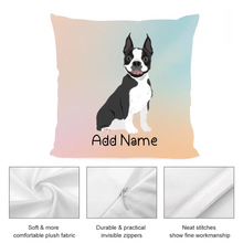 Load image into Gallery viewer, Personalized Boston Terrier Soft Plush Pillowcase-Home Decor-Boston Terrier, Dog Dad Gifts, Dog Mom Gifts, Home Decor, Personalized, Pillows-3