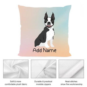 Personalized Boston Terrier Soft Plush Pillowcase-Home Decor-Boston Terrier, Dog Dad Gifts, Dog Mom Gifts, Home Decor, Personalized, Pillows-3