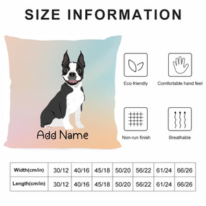 Personalized Boston Terrier Soft Plush Pillowcase-Home Decor-Boston Terrier, Dog Dad Gifts, Dog Mom Gifts, Home Decor, Personalized, Pillows-4