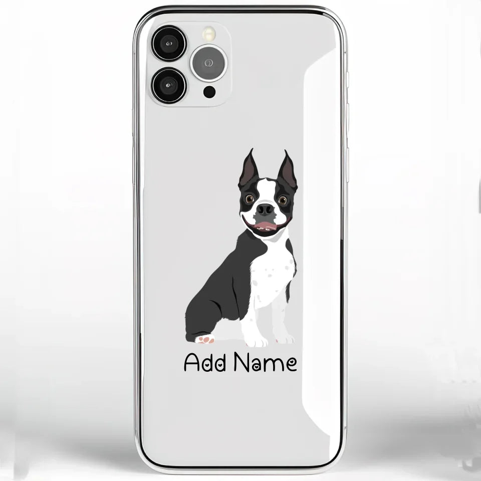 Personalized Boston Terrier Soft Shell Phone Cover-Cell Phone Accessories-Accessories, Boston Terrier, Dog Mom Gifts, Personalized, Phone Case-Phone Cover-Transparent TPU-One Size-2