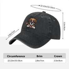 Load image into Gallery viewer, Personalized Boxer Baseball Cap - Romeo Boxer Design - Match Your Dog's Coat Color-Hats &amp; Caps-Accessories,Baseball Caps,Dog Mom Gifts-5
