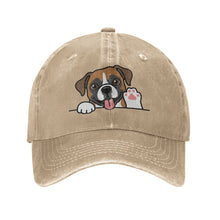 Load image into Gallery viewer, Personalized Boxer Baseball Cap - Waving Boxer Design - Match Your Dog's Coat Color-Hats &amp; Caps-Accessories,Baseball Caps,Boxer,Dog Dad Gifts,Dog Mom Gifts-Natural-One Size-4