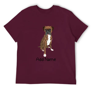 Personalized Boxer Dog Dad Cotton T Shirt-Apparel-Apparel, Boxer, Dog Dad Gifts, Personalized, Shirt, T Shirt-Men's Cotton T Shirt-Maroon-Medium-15