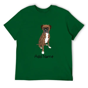 Personalized Boxer Dog Dad Cotton T Shirt-Apparel-Apparel, Boxer, Dog Dad Gifts, Personalized, Shirt, T Shirt-Men's Cotton T Shirt-Green-Medium-16