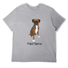 Load image into Gallery viewer, Personalized Boxer Dog Dad Cotton T Shirt-Apparel-Apparel, Boxer, Dog Dad Gifts, Personalized, Shirt, T Shirt-Men&#39;s Cotton T Shirt-Gray-Medium-19