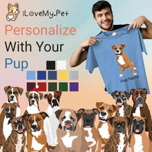 Load image into Gallery viewer, Personalized Boxer Dog Dad Cotton T Shirt-Apparel-Apparel, Boxer, Dog Dad Gifts, Personalized, Shirt, T Shirt-1