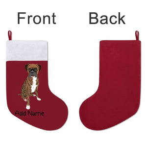 Personalized Boxer Dog Large Christmas Stocking-Christmas Ornament-Boxer, Christmas, Home Decor, Personalized-Large Christmas Stocking-Christmas Red-One Size-3