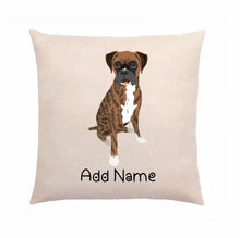 Load image into Gallery viewer, Personalized Boxer Dog Linen Pillowcase-Linen Pillow Case-Cotton-Linen-16"x16"