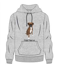 Load image into Gallery viewer, Personalized Boxer Dog Love Men&#39;s Warm Hoodie Sweatshirt-Apparel-Apparel, Boxer, Dog Dad Gifts, Hoodie, Personalized, Sweatshirt-Men&#39;s Warm Hoodie Sweatshirt-Gray-S-10