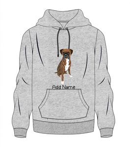 Personalized Boxer Dog Love Men's Warm Hoodie Sweatshirt-Apparel-Apparel, Boxer, Dog Dad Gifts, Hoodie, Personalized, Sweatshirt-Men's Warm Hoodie Sweatshirt-Gray-S-10