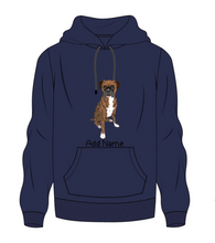 Load image into Gallery viewer, Personalized Boxer Dog Love Men&#39;s Warm Hoodie Sweatshirt-Apparel-Apparel, Boxer, Dog Dad Gifts, Hoodie, Personalized, Sweatshirt-Men&#39;s Warm Hoodie Sweatshirt-Navy Blue-S-2